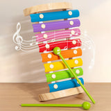 Maxbell 8 Tone Wood Xylophone Hand Knock Piano Toy for Concert Music Lessons Outside