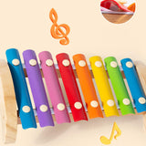Maxbell 8 Tone Wood Xylophone Hand Knock Piano Toy for Concert Music Lessons Outside