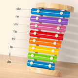 Maxbell 8 Tone Wood Xylophone Hand Knock Piano Toy for Concert Music Lessons Outside