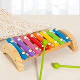 Maxbell 8 Tone Wood Xylophone Hand Knock Piano Toy for Concert Music Lessons Outside