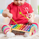 Maxbell 8 Tone Wood Xylophone Hand Knock Piano Toy for Concert Music Lessons Outside