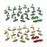 Maxbell 18Pcs Soldier Models 1/35 Birthday Gifts Miniature Figurines for Games Hobby Green