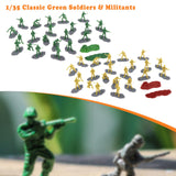 Maxbell 18Pcs Soldier Models 1/35 Birthday Gifts Miniature Figurines for Games Hobby Green