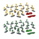 Maxbell 18Pcs Soldier Models 1/35 Birthday Gifts Miniature Figurines for Games Hobby Green