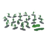 Maxbell 18Pcs Soldier Models 1/35 Birthday Gifts Miniature Figurines for Games Hobby Green