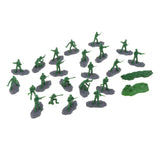 Maxbell 18Pcs Soldier Models 1/35 Birthday Gifts Miniature Figurines for Games Hobby Green