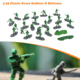 Maxbell 18Pcs Soldier Models 1/35 Birthday Gifts Miniature Figurines for Games Hobby Green