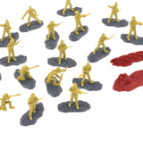 Maxbell 18Pcs Soldier Models 1/35 Birthday Gifts Miniature Figurines for Games Hobby Yellow