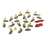 Maxbell 18Pcs Soldier Models 1/35 Birthday Gifts Miniature Figurines for Games Hobby Yellow