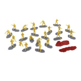 Maxbell 18Pcs Soldier Models 1/35 Birthday Gifts Miniature Figurines for Games Hobby Yellow