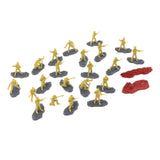 Maxbell 18Pcs Soldier Models 1/35 Birthday Gifts Miniature Figurines for Games Hobby Yellow
