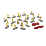 Maxbell 18Pcs Soldier Models 1/35 Birthday Gifts Miniature Figurines for Games Hobby Yellow