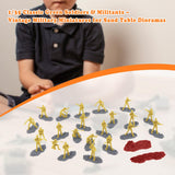 Maxbell 18Pcs Soldier Models 1/35 Birthday Gifts Miniature Figurines for Games Hobby Yellow