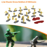 Maxbell 18Pcs Soldier Models 1/35 Birthday Gifts Miniature Figurines for Games Hobby Yellow