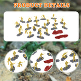 Maxbell 18Pcs Soldier Models 1/35 Birthday Gifts Miniature Figurines for Games Hobby Yellow