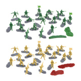 Maxbell 20 Pieces 1/35 Scale Soldier Models Kit Art for Dollhouse Decoration Sandbox Green