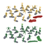 Maxbell 20 Pieces 1/35 Scale Soldier Models Kit Art for Dollhouse Decoration Sandbox Green