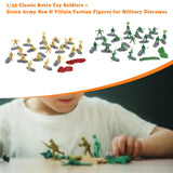 Maxbell 20 Pieces 1/35 Scale Soldier Models Kit Art for Dollhouse Decoration Sandbox Green