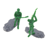 Maxbell 20 Pieces 1/35 Scale Soldier Models Kit Art for Dollhouse Decoration Sandbox Green