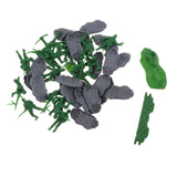Maxbell 20 Pieces 1/35 Scale Soldier Models Kit Art for Dollhouse Decoration Sandbox Green