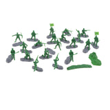 Maxbell 20 Pieces 1/35 Scale Soldier Models Kit Art for Dollhouse Decoration Sandbox Green