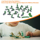 Maxbell 20 Pieces 1/35 Scale Soldier Models Kit Art for Dollhouse Decoration Sandbox Green