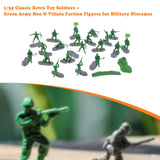 Maxbell 20 Pieces 1/35 Scale Soldier Models Kit Art for Dollhouse Decoration Sandbox Green