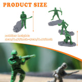Maxbell 20 Pieces 1/35 Scale Soldier Models Kit Art for Dollhouse Decoration Sandbox Green