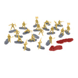 Maxbell 20 Pieces 1/35 Scale Soldier Models Kit Art for Dollhouse Decoration Sandbox Yellow
