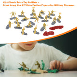 Maxbell 20 Pieces 1/35 Scale Soldier Models Kit Art for Dollhouse Decoration Sandbox Yellow