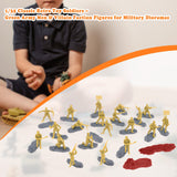 Maxbell 20 Pieces 1/35 Scale Soldier Models Kit Art for Dollhouse Decoration Sandbox Yellow