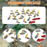 Maxbell 20 Pieces 1/35 Scale Soldier Models Kit Art for Dollhouse Decoration Sandbox Yellow