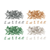 Maxbell 50x 1:35 Scale Soldier Models for Dollhouse Decor Miniature Scene Sand Table Light Yellow