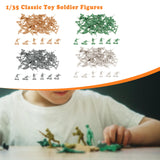 Maxbell 50x 1:35 Scale Soldier Models for Dollhouse Decor Miniature Scene Sand Table Light Yellow