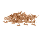 Maxbell 50x 1:35 Scale Soldier Models for Dollhouse Decor Miniature Scene Sand Table Light Yellow