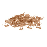 Maxbell 50x 1:35 Scale Soldier Models for Dollhouse Decor Miniature Scene Sand Table Light Yellow