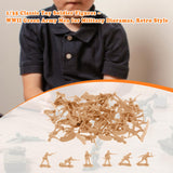 Maxbell 50x 1:35 Scale Soldier Models for Dollhouse Decor Miniature Scene Sand Table Light Yellow