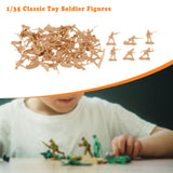 Maxbell 50x 1:35 Scale Soldier Models for Dollhouse Decor Miniature Scene Sand Table Light Yellow