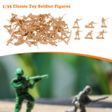 Maxbell 50x 1:35 Scale Soldier Models for Dollhouse Decor Miniature Scene Sand Table Light Yellow