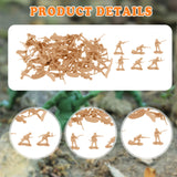 Maxbell 50x 1:35 Scale Soldier Models for Dollhouse Decor Miniature Scene Sand Table Light Yellow
