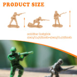 Maxbell 50x 1:35 Scale Soldier Models for Dollhouse Decor Miniature Scene Sand Table Light Yellow