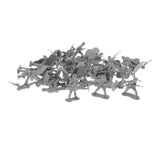 Maxbell 50x 1:35 Scale Soldier Models for Dollhouse Decor Miniature Scene Sand Table Gray