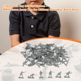 Maxbell 50x 1:35 Scale Soldier Models for Dollhouse Decor Miniature Scene Sand Table Gray