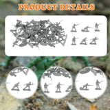 Maxbell 50x 1:35 Scale Soldier Models for Dollhouse Decor Miniature Scene Sand Table Gray