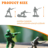 Maxbell 50x 1:35 Scale Soldier Models for Dollhouse Decor Miniature Scene Sand Table Gray
