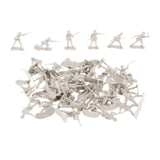 Maxbell 50x 1:35 Scale Soldier Models for Dollhouse Decor Miniature Scene Sand Table White