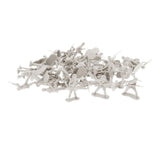 Maxbell 50x 1:35 Scale Soldier Models for Dollhouse Decor Miniature Scene Sand Table White