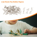 Maxbell 50x 1:35 Scale Soldier Models for Dollhouse Decor Miniature Scene Sand Table White