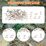 Maxbell 50x 1:35 Scale Soldier Models for Dollhouse Decor Miniature Scene Sand Table White
