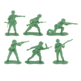 Maxbell 50x 1:35 Scale Soldier Models for Dollhouse Decor Miniature Scene Sand Table Green